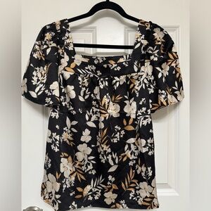 NWT Draper James Maren Top – Midnight Magnolia – XS